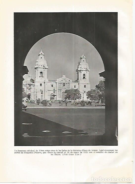 Cartoline: LAMINA GEOGRAFIA 0288: Catedral de Lima Peru - Ricardo Beltran y Vicente Vera