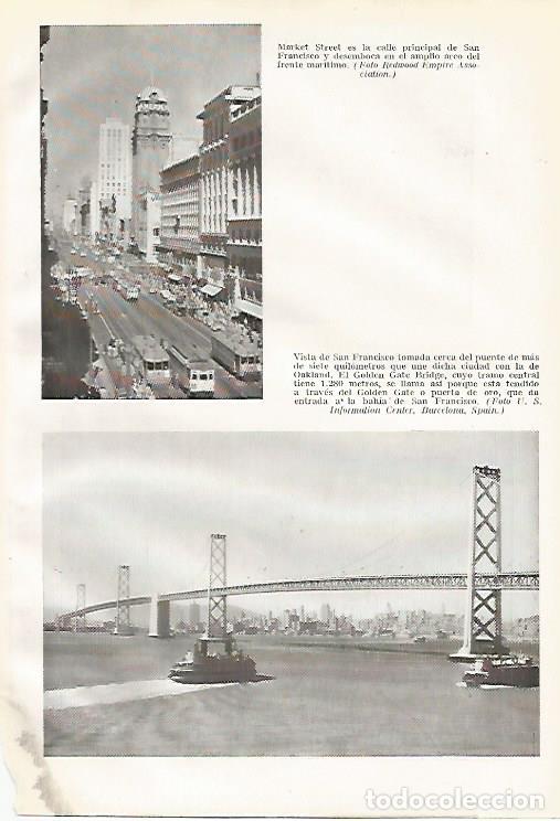Postales: LAMINA GEOGRAFIA 0210: Market Street y vista de San Francisco Estados Unidos - Ricardo Beltran y Vic