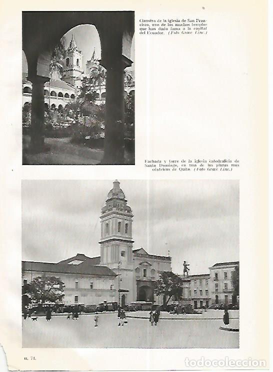Cartoline: LAMINA GEOGRAFIA 0243: Iglesia de San Francisco y Catedral de Quito Ecuador - Ricardo Beltran y Vice