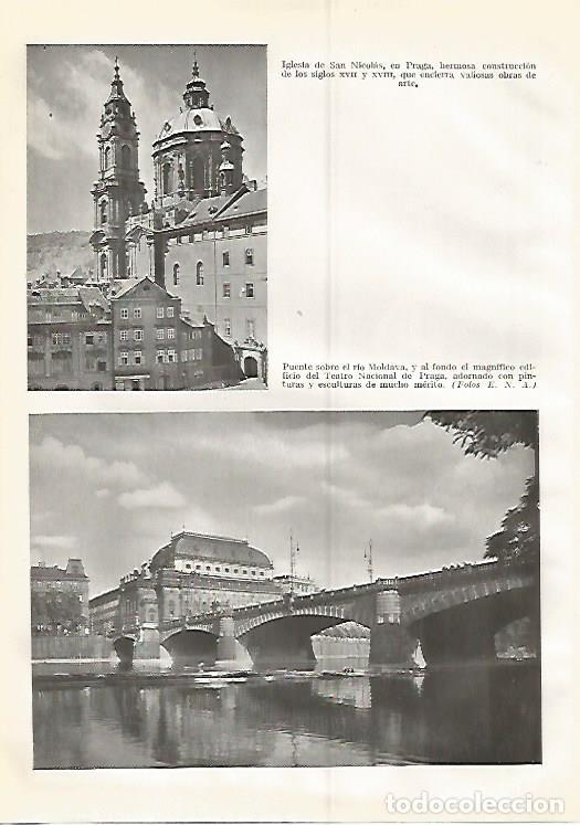 Postais: LAMINA GEOGRAFIA 0340: Iglesia de San Nicolas y puente en Praga - Ricardo Beltran y Vicente Vera