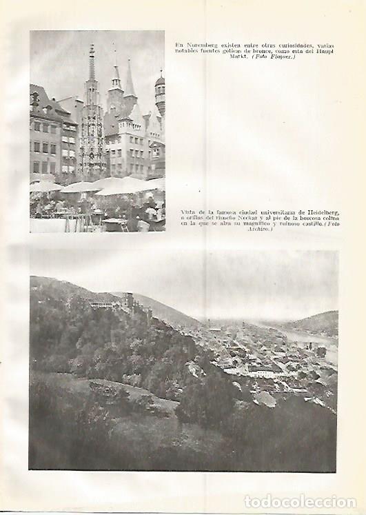 Cartoline: LAMINA GEOGRAFIA 0346: Vista de Nuremberg y vista aerea de Heidelberg Alemania - Ricardo Beltran y V