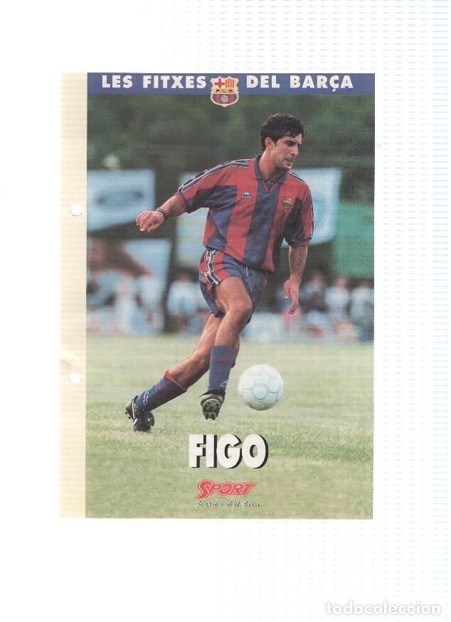 Cartes Postales: Les Fitxes del Bar&ccedil;a: LUIS FIGO (Ficha Archivador Diario SPORT) - VARIOS