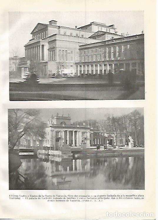 Postkarten: LAMINA GEOGRAFIA 0350: Teatro de la Opera y Palacio de Lacienki en Varsovia Polonia - Ricardo Beltra