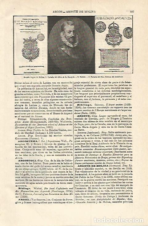 Postais: LAMINA ESPASA 12767: Retrato de Argote de Molina - Varios