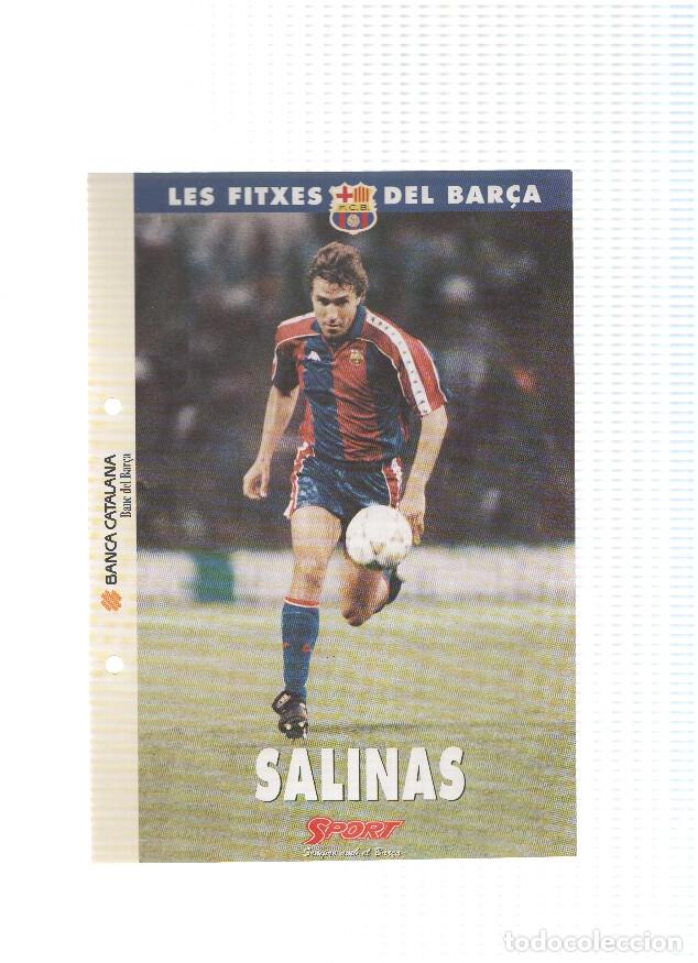 Postales: Les Fitxes del Bar&ccedil;a: JULIO SALINAS (Ficha Archivador Diario SPORT) - VARIOS