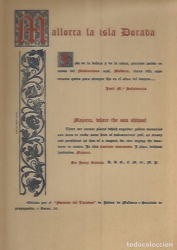 Postales: LAMINA PUBLICITARIA 05008: Presentacion Mallorca la isla Dorada - Varios