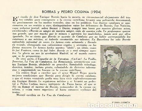 Postales: LAMINA 2753: Borras y Pedro Codina. 1904 - Jose Maria Junyent (director)