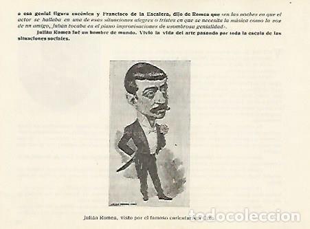 Cartes Postales: LAMINA 2914: Julian Romea. Caricatura hecha por Cilla - Jose Maria Junyent (director)