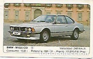 Postales: CROMO 354 ALBUM COCHES MOTOR 16: BMW M 635 CSI - Varios