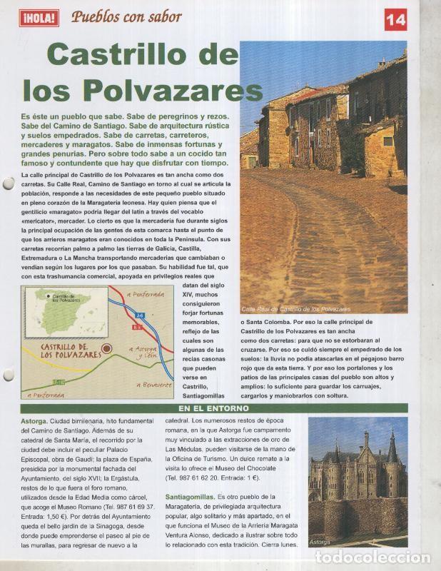 Cartoline: Guia HOLA de pueblos con sabor, ficha 14: Castrillo de los Polvazares - Varios