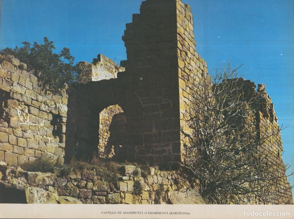Postais: Lamina Castillos de Espa&ntilde;a Edicion 1967 No.116: CASTILLO DE ARAMPRUNYA (BARCELONA) - VARIOS