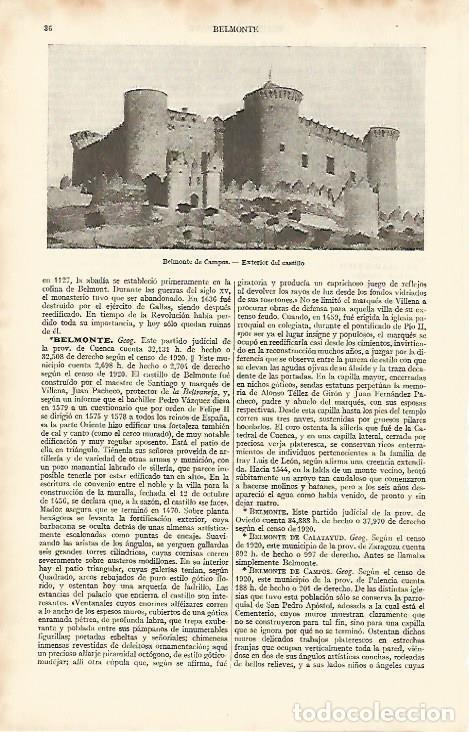 Cartoline: LAMINA ESPASA 8201: Castillo de Belmonte Cuenca - Varios
