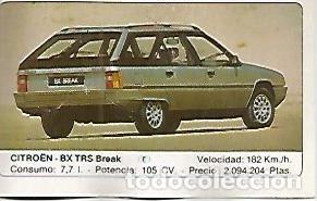 Postales: CROMO 309 ALBUM COCHES MOTOR 16: CITROEN BX TRS BREAK - Varios