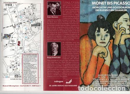 Cartoline: Triptico Museo: MONET BIS PICASSO (Morosow y Schtschukin) - Museum Folkwang Essen 26/06 al 31/10 de