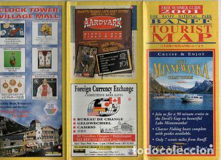 Postkarten: Mapa/Plano Turistico: BANFF, Tourist Map - Alberta / CANADA (2001) - BANFF
