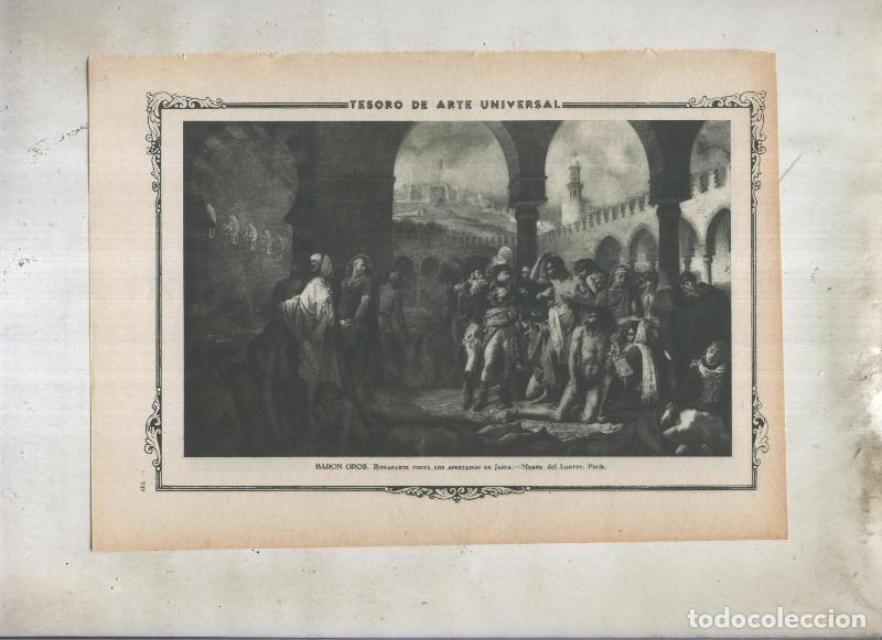 Postcards: Lamina 140: Bonaparte visita los apestados de Jaffa por Baron Gros - Varios