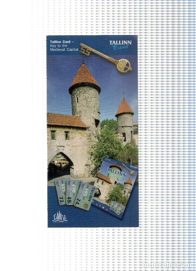 Postales: Triptico Publicitario: TALLIN CARD / Tarjeta Turistica de la ciudad de Tallin - Tallin Card