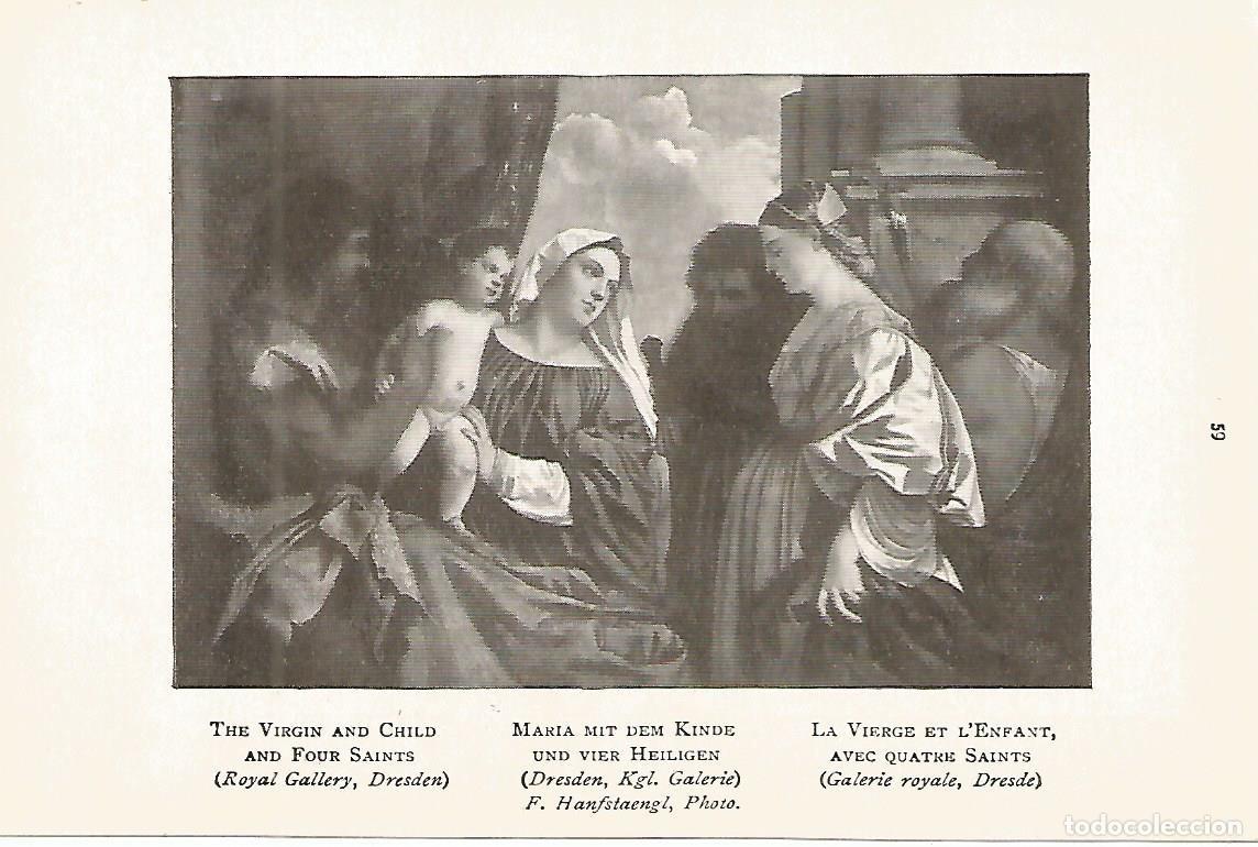 Cartes Postales: Lamina 279: TIZIANO. La Virgen y el Ni&ntilde;o con cuatro santos - Varios