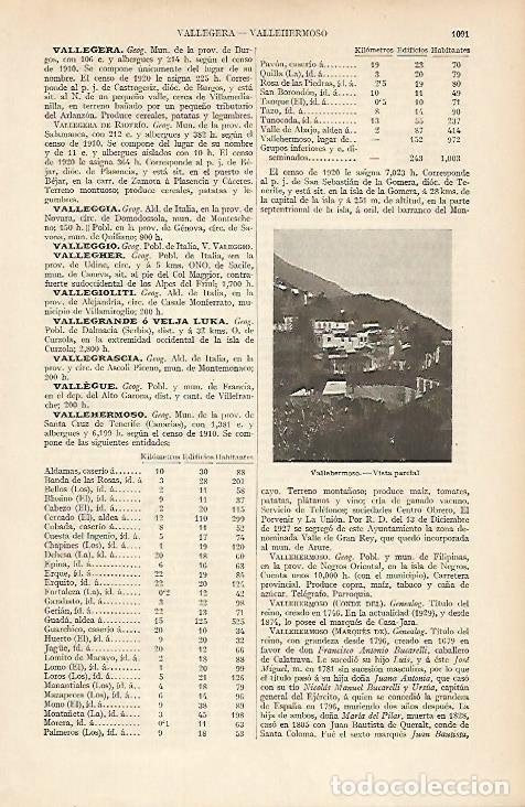 Postcards: LAMINA ESPASA 4817: Vista parcial de Vallehermoso Tenerife - Varios Autores
