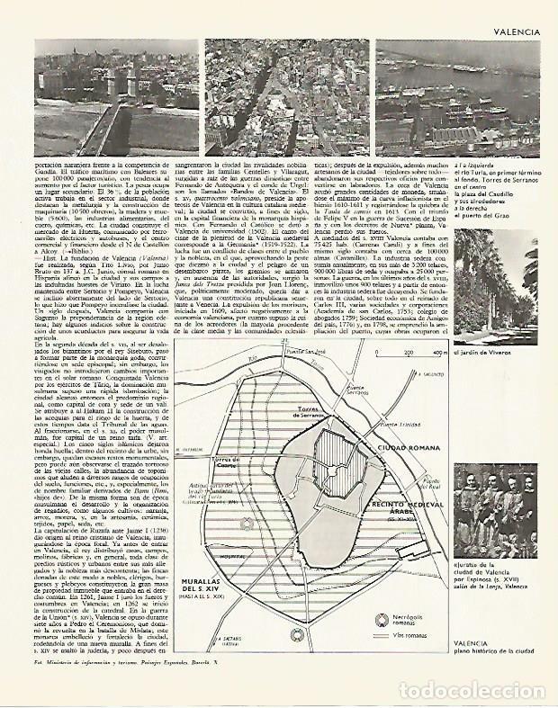 Postales: LAMINA LAROUSSE 70039:Plano historico de Valencia - Varios