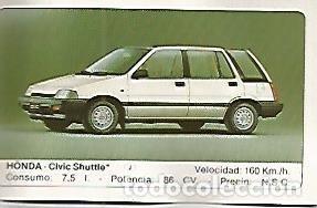 Postales: CROMO 310 ALBUM COCHES MOTOR 16: HONDA CIVIC SHUTTLE - Varios
