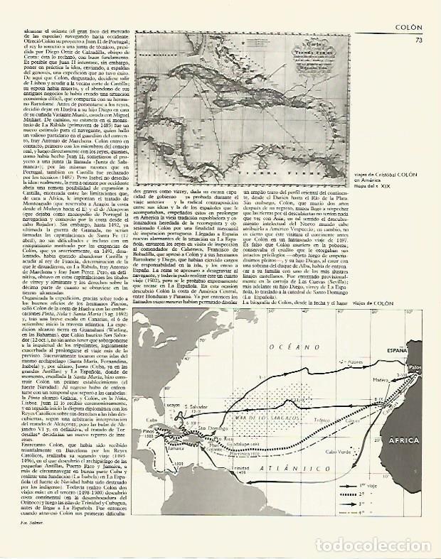 Postkarten: LAMINA LAROUSSE 70169: Mapas de los viajes de Cristobal Colon - Varios