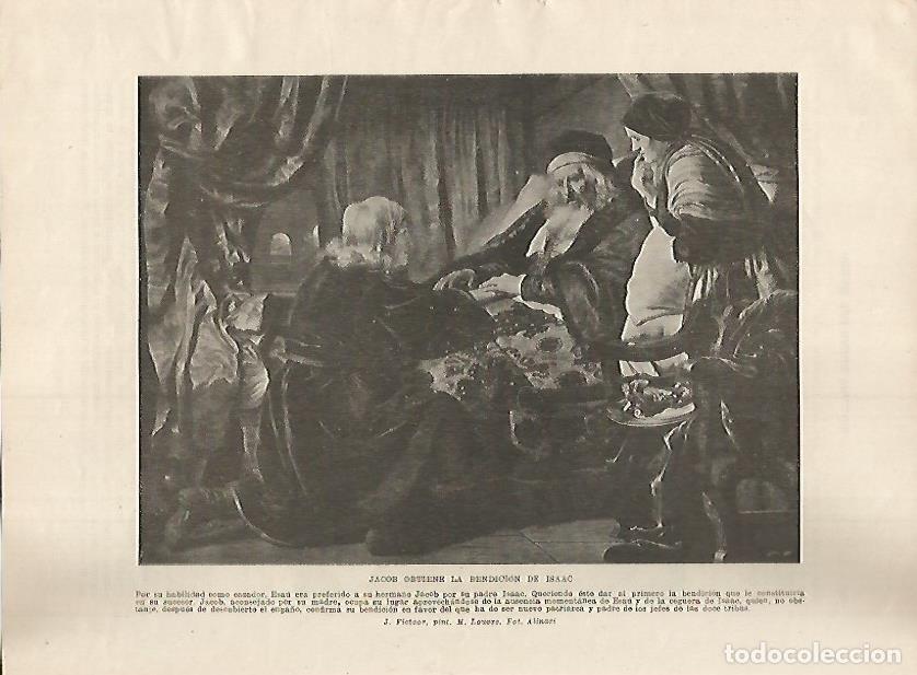 Postais: LAMINA 5042: Jacob obtiene la bendicion de Isaac - Guillermo de Boladeres