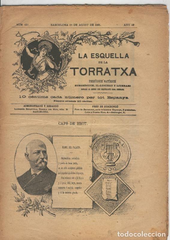 Cartes Postales: La esquella de la Torratxa numero 0659 del 29 agosto 1891 - Varios