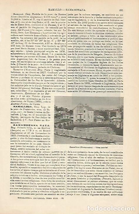 Postales: LAMINA ESPASA 5037: Vista parcial de Ramallosa Pontevedra - Varios Autores