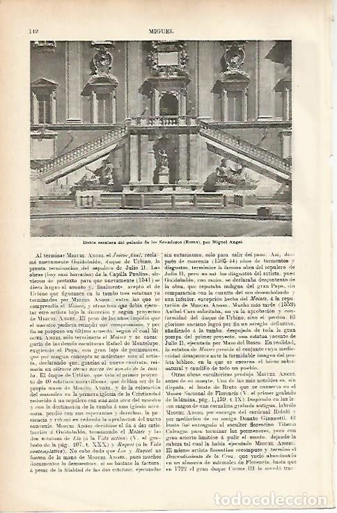 Cartes Postales: LAMINA ESPASA 5142: Palacio de los Senadores en Roma por Miguel Angel - Varios Autores