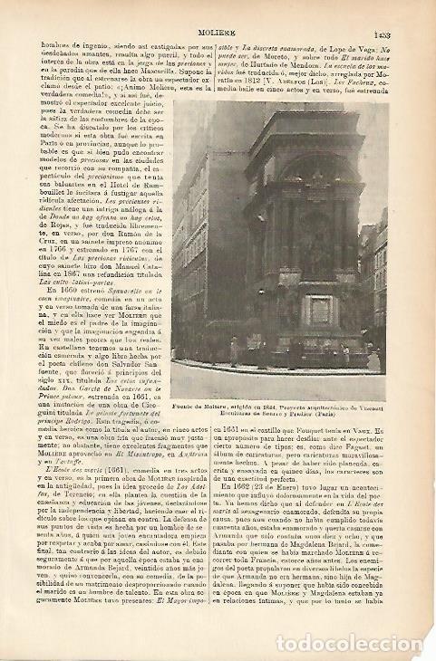 Postais: LAMINA ESPASA 5332: Fuente de Moliere de 1844 en Paris - Varios Autores