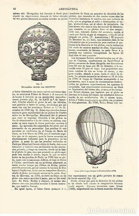 Cartoline: LAMINA ESPASA 12551: Montgolfier y Primer globo de gas hidrogeno de Charles y Robert en 1783 - Vari