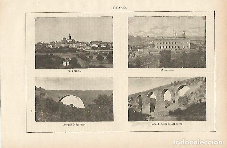 Cartoline: LAMINA ESPASA 14690: Vistas de Calanda Teruel - Varios