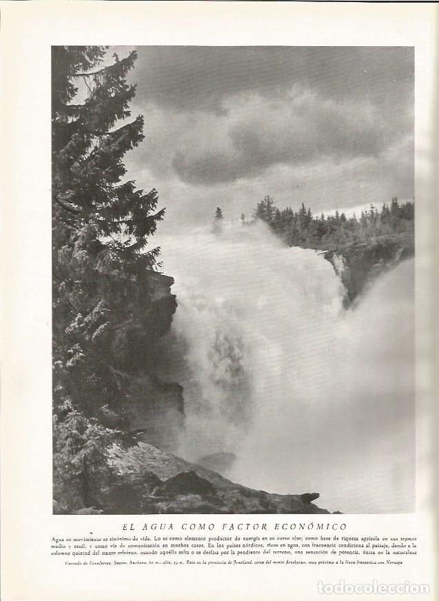 Postales: LAMINA 3028: SUECIA. Cascada de Tannforsen - Ramon Otero Pedrayo
