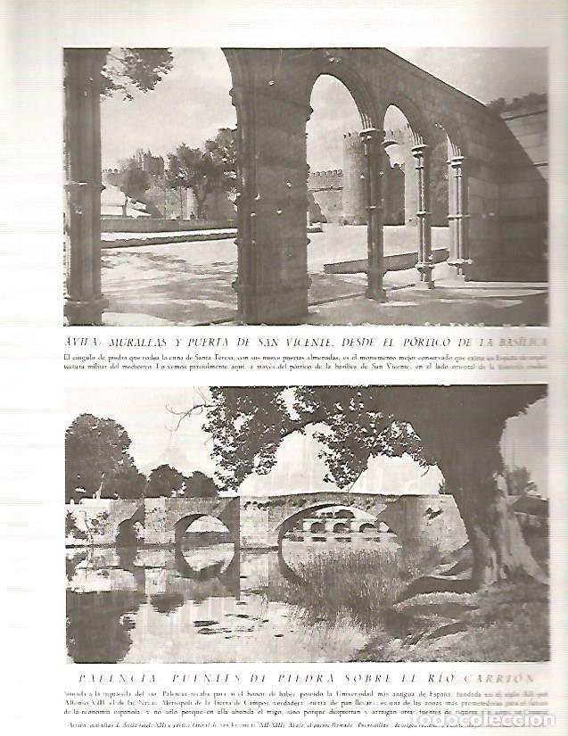 Cartoline: LAMINA 3050: ESPA&Ntilde;A. Murallas de Avila. Puentes de piedra en Palencia - Ramon Otero Pedrayo