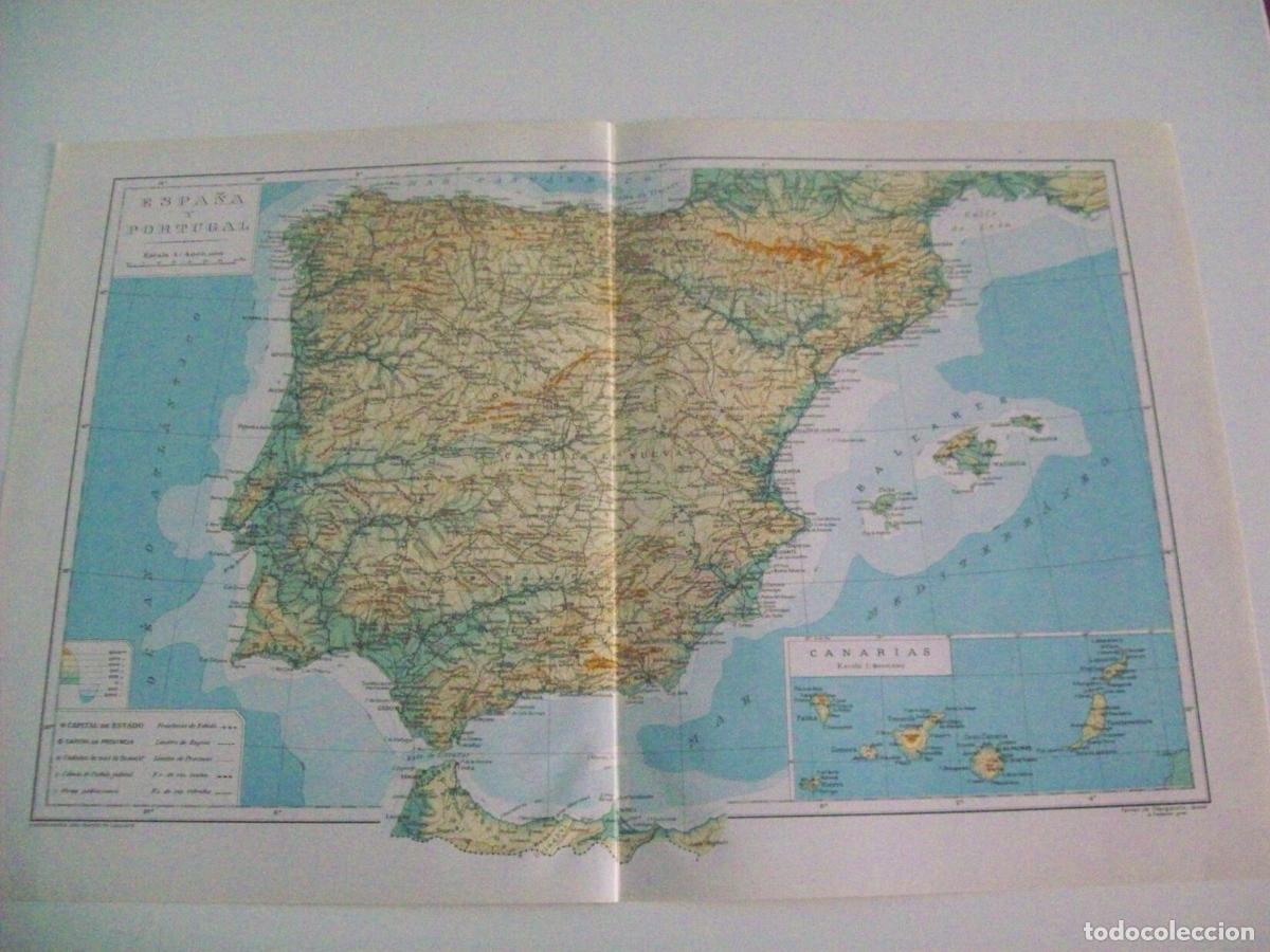Postcards: LAMINA 3031: MAPA DE ESPA&Ntilde;A Y PORTUGAL - Ramon Otero Pedrayo