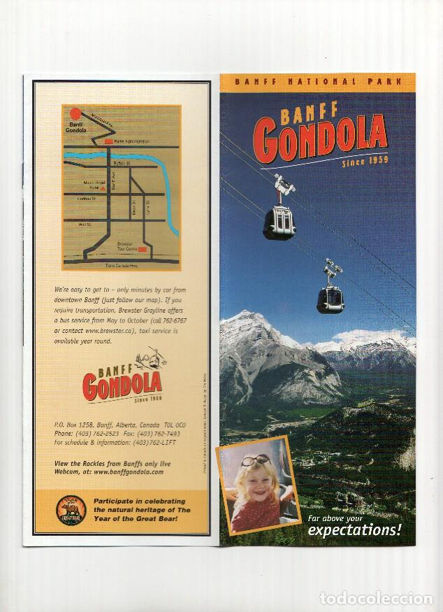 Postales: Triptico Publicitario: BANFF NATIONAL PARK - GONDOLA DE BANFF (Canada) - Gondola Banff