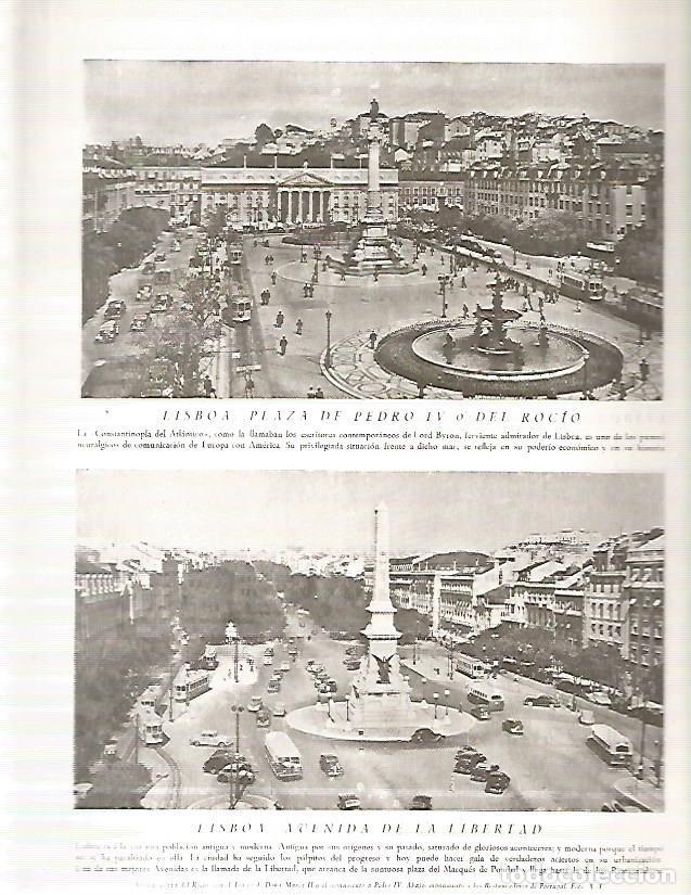 Postkarten: LAMINA 3088: PORTUGAL. Plaza de Pedro IV y Avenida de la Libertad de Lisboa - Ramon Otero Pedrayo