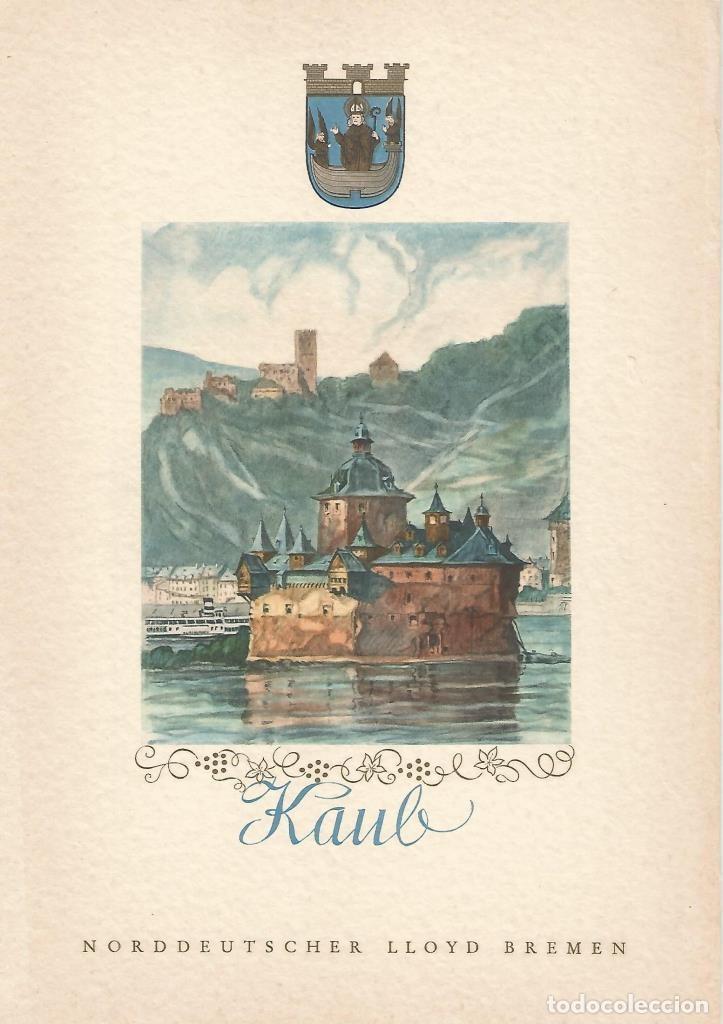 Postales: Menu publicitario numerado 00395: Menu 30 de diciembre de 1936. VAPOR POSTDAM: kaub - Varios