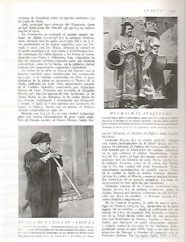 Cartes Postales: LAMINA 3114: ITALIA. Musico de la isla de Cerde&ntilde;a. Mujeres de Riccia - Ramon Otero Pedrayo