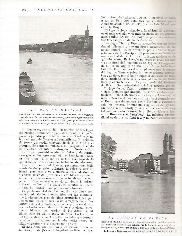Postkarten: LAMINA 3177: SUIZA. El Rin a su paso por Basilea. El Limmat por Zurich - Ramon Otero Pedrayo