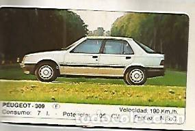 Postales: CROMO 328 ALBUM COCHES MOTOR 16: PEUGEOT 309 - Varios