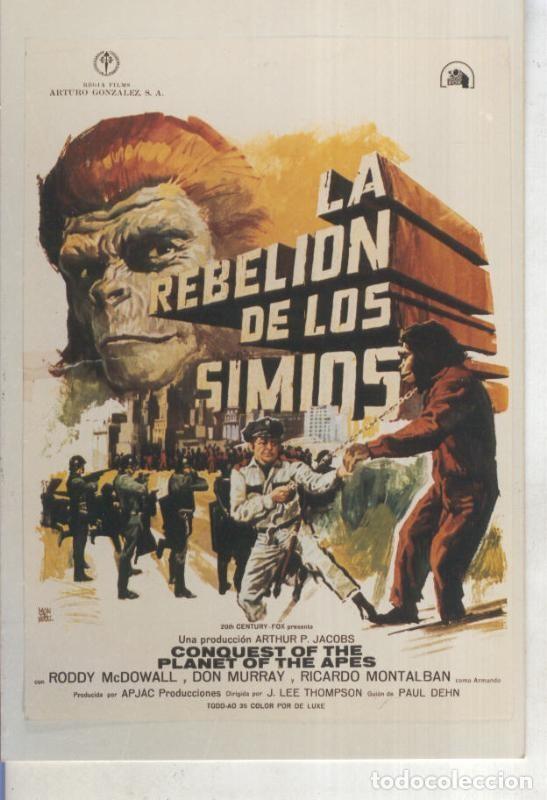 Postales: Foto cine 490: La rebelion de los simios (Don Myrray-Ricardo Montalban) - Varios