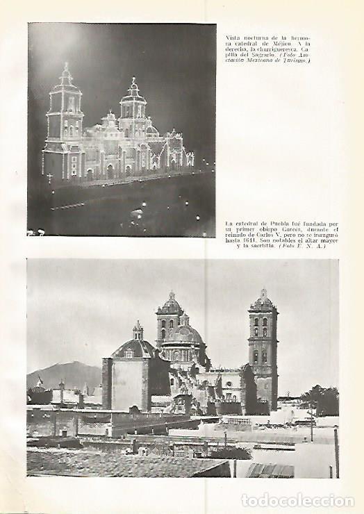 Postkarten: LAMINA GEOGRAFIA 0216: Vista nocturna de la Catedral de Mexico y Catedral de Puebla Mexico - Ricardo