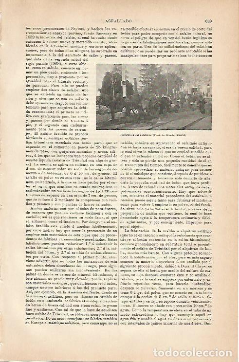 Postales: LAMINA ESPASA 5649: Operadores de asfaltado de Madrid - Varios Autores