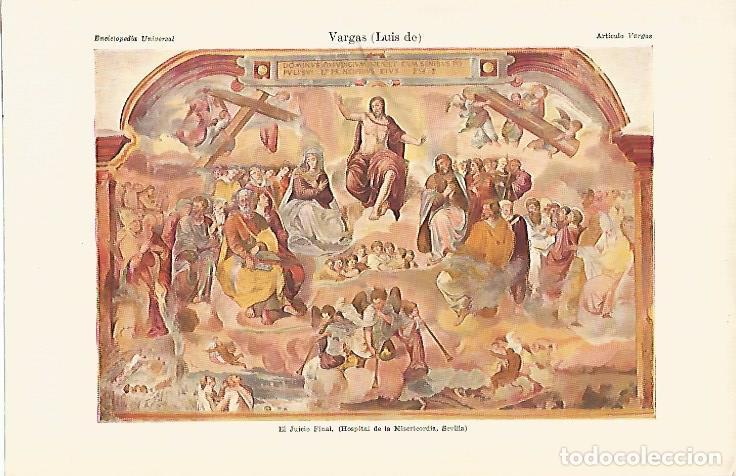 Postales: LAMINA ESPASA 5887: El Juicio Final por Luis de Vargas - Varios Autores