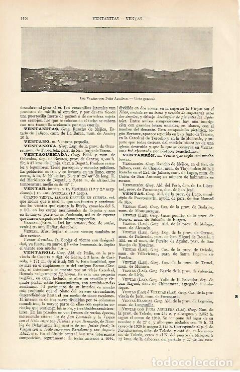 Postkarten: LAMINA ESPASA 6041: Vista general de Las Ventas con Pe&ntilde;a Aguilera Toledo - Varios Autores