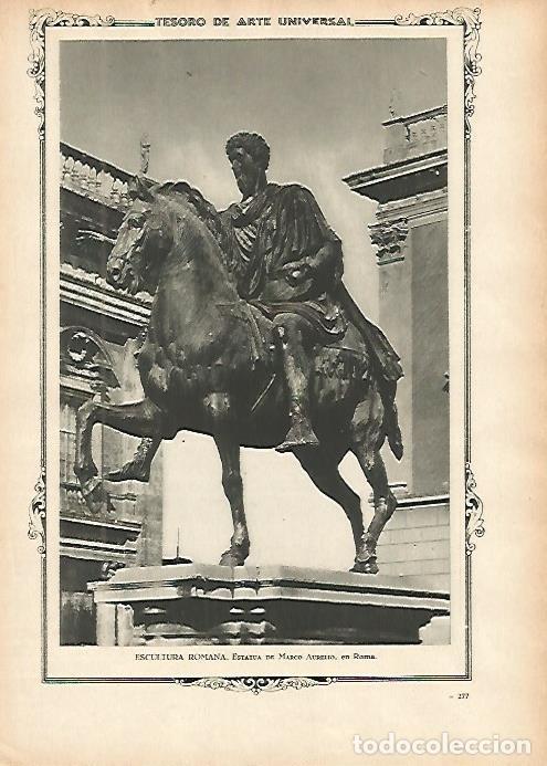 Postais: LAMINA 1391. Estatua de Marco Aurelio. Roma - Varios