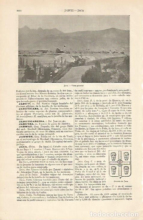 Postkarten: LAMINA ESPASA 6112: Vista general de Jaca Huesca - Varios Autores