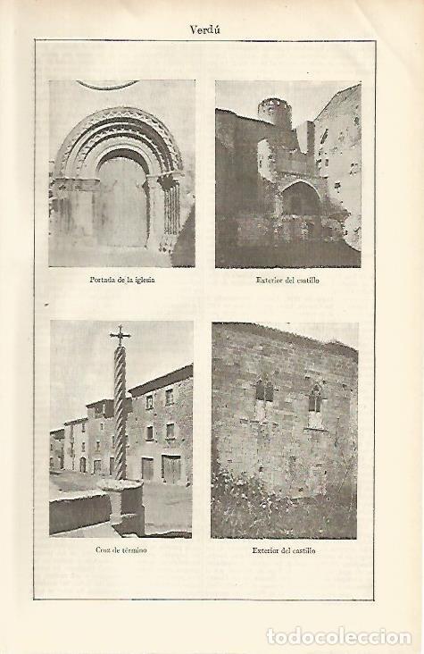 Cartoline: LAMINA ESPASA 6069: Vistas de Verdu Lleida - Varios Autores